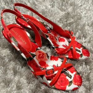 Marc Fisher floral sandal
